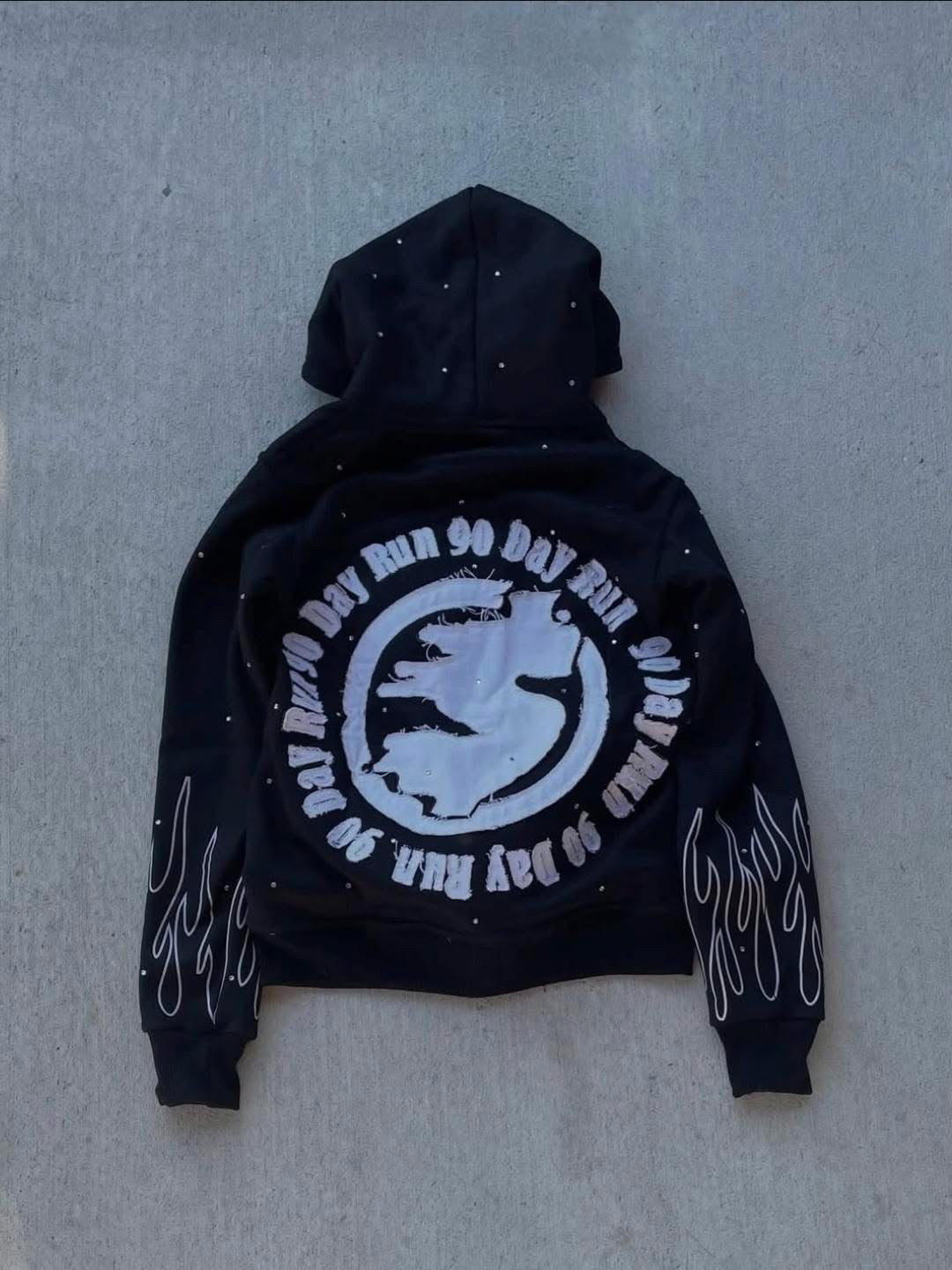 Black 90 Day Run Zip Up
