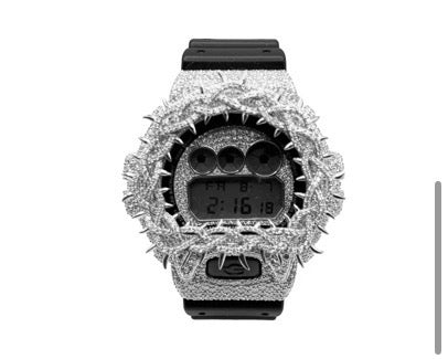Black Silver Spiked GSHOCK