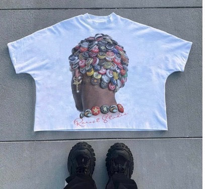 Bottle Cap Headed White Shirt
