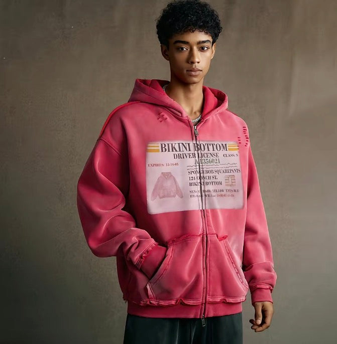 HOT PINK ZIP UP