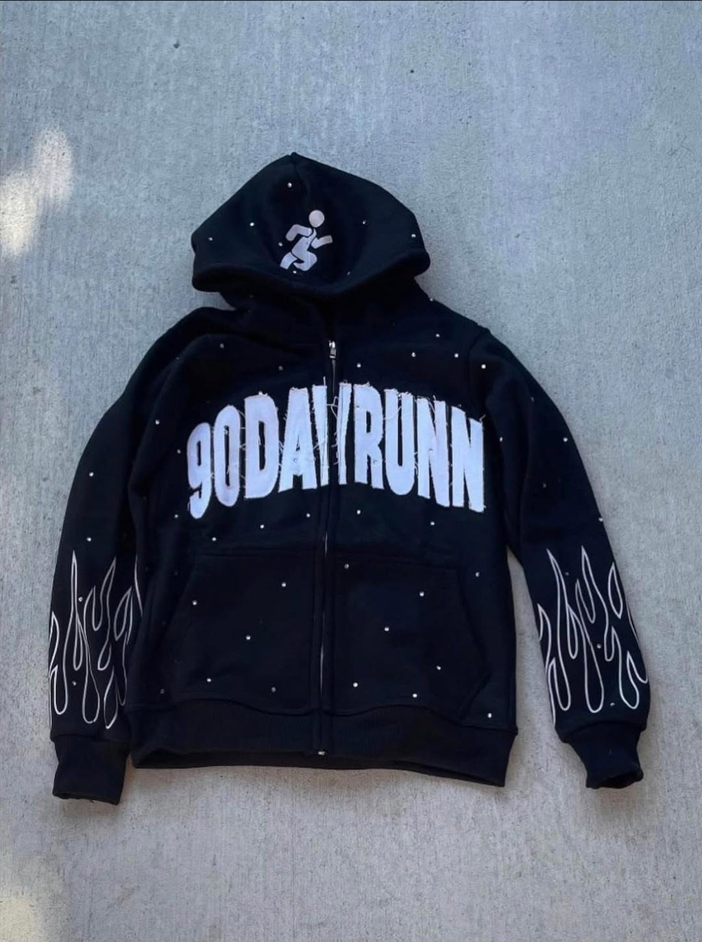 Black 90 Day Run Zip Up