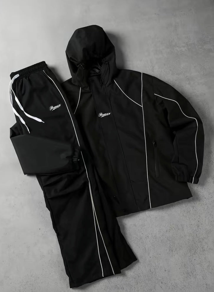 BLACK AND WHITE TRACKSUIT