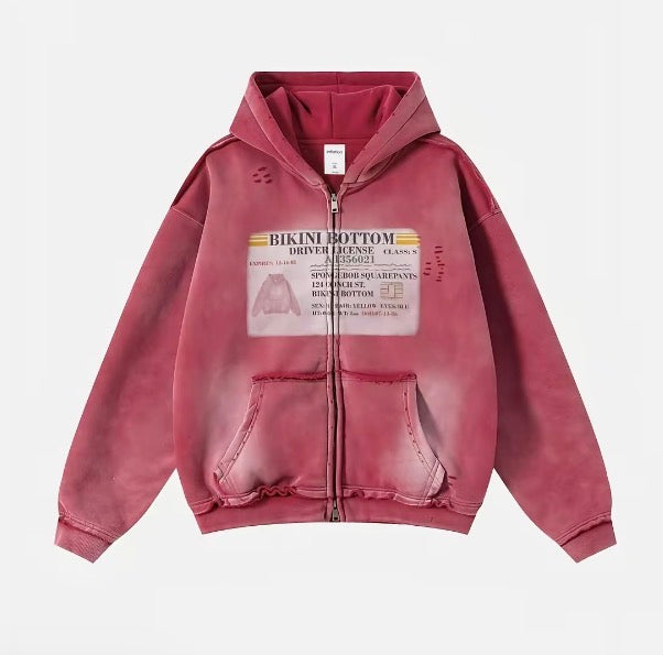 HOT PINK ZIP UP