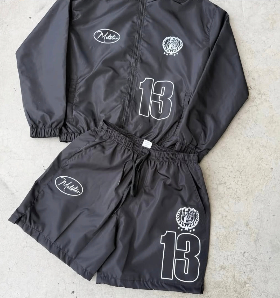 Wind breaker shorts set