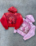 RED AND PINK ZIP UP