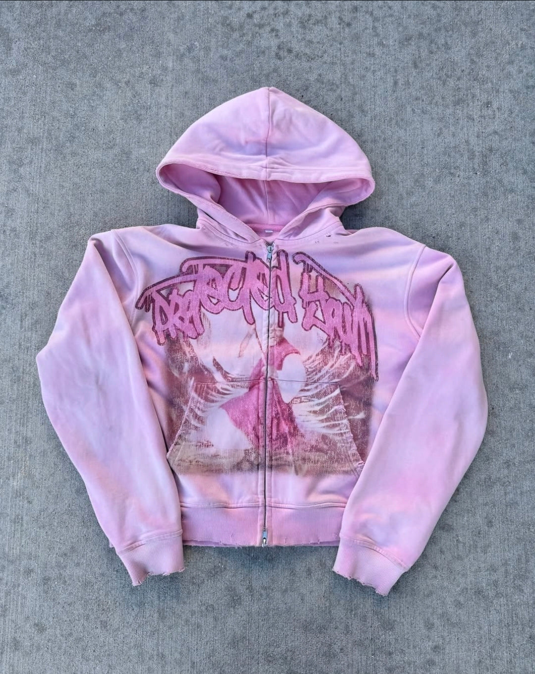 RED AND PINK ZIP UP