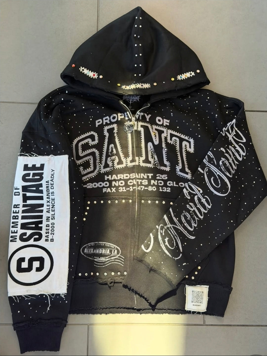 Black SAINTS ZIP UP